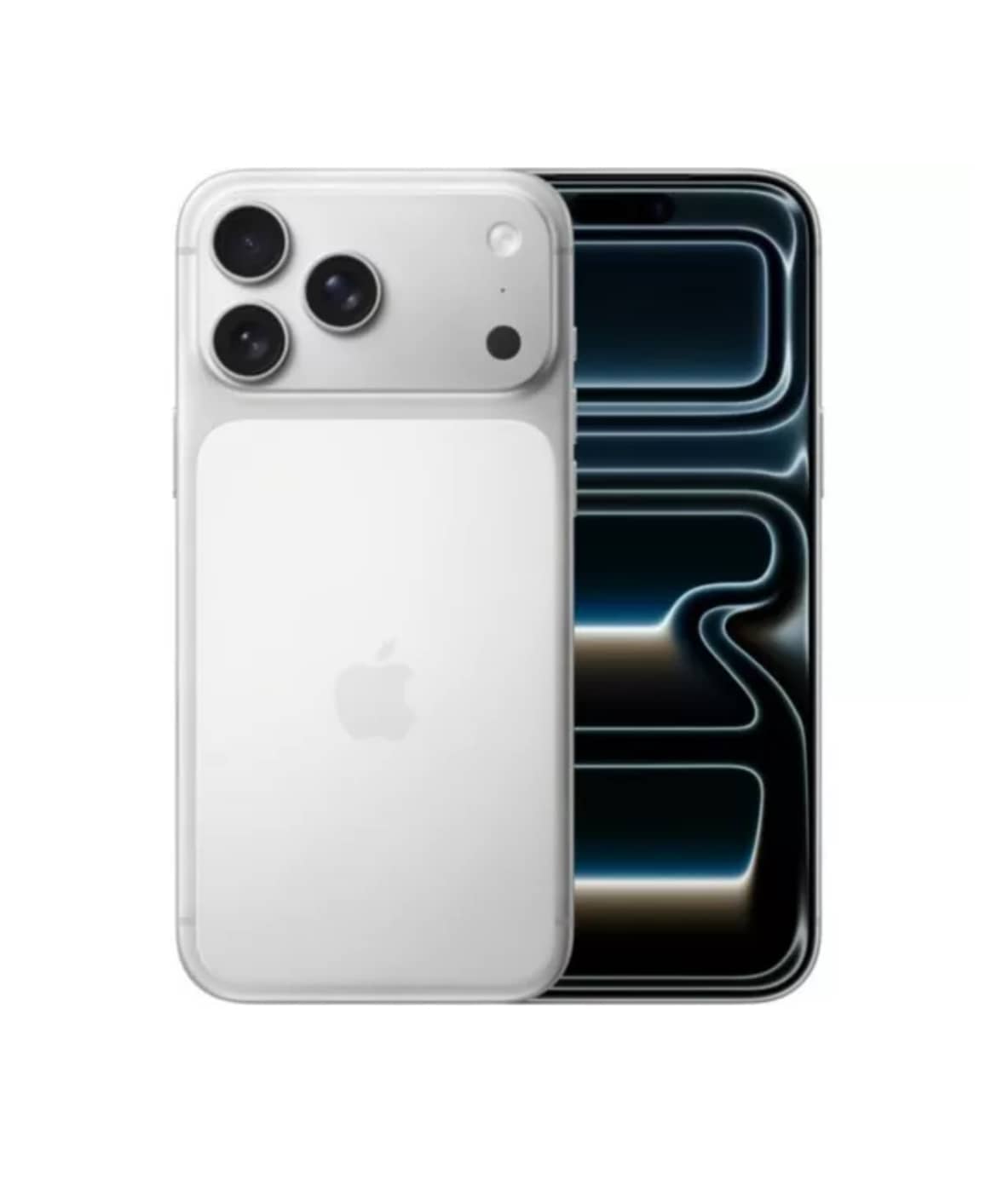Apple iPhone 17 Pro Max unlocked in silver with triple rear cameras and edge-to-edge display